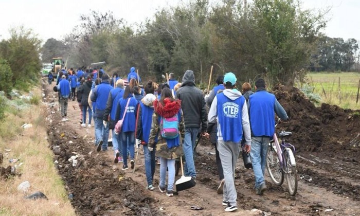 Operativo de trabajo en Florencio Varela